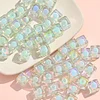 12mm Flashing Crystal Acrylic Square Beads DIY Jewelry