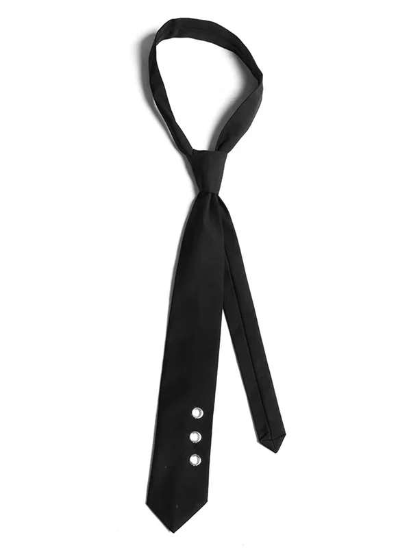 Casual Punk Black Tie Accessories