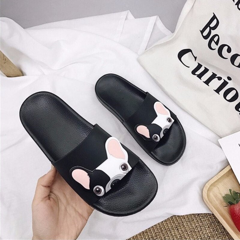 Unisex Home Slippers Summer Indoor Floor Non-slip Slippers Fashion Cartoon Couple Family Women and Men Sandals Flats