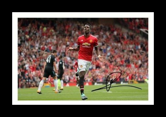 Paul Pogba - Manchester United Autograph Signed & Framed Photo Poster painting 3