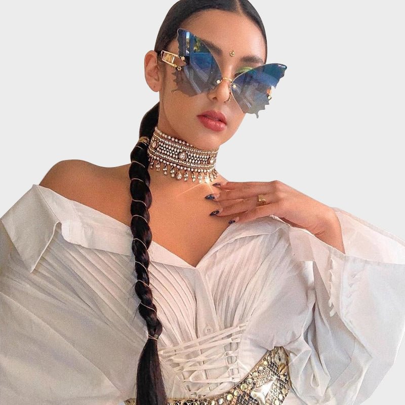 Read My Mind Butterfly Clear Sunglasses