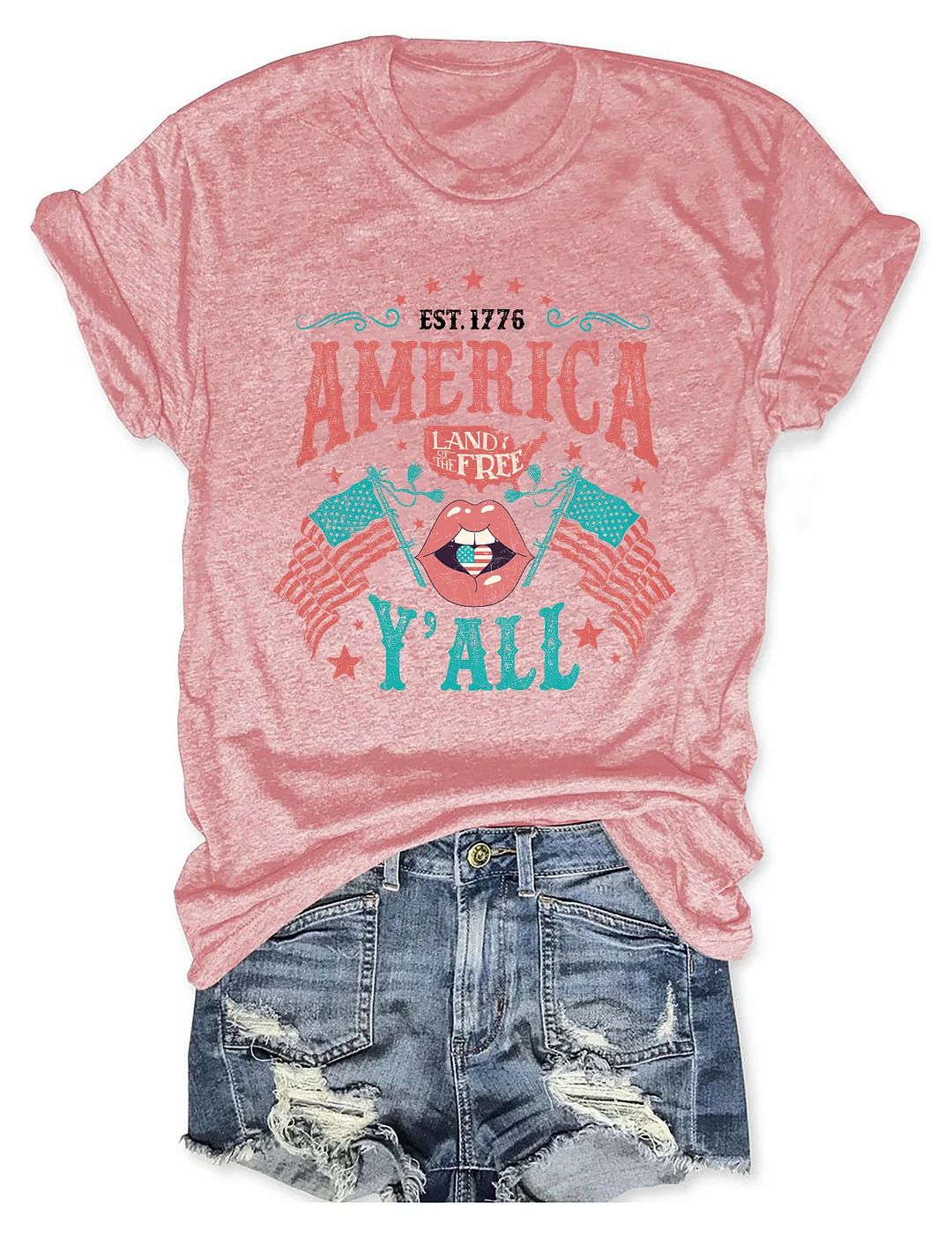 Land of the Free 4th of July T-shirt