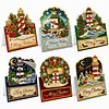 6Pcs DIY Pearl Diamond Painting Christmas Cards, 3D Greeting Card Craft Kits with Resin Pearls, Handmade Holiday Cards for Adults, Christmas Gifts & Decorations