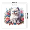 Rose Cat-11CT Stamped Cross Stitch 40*40cm/15.75*15.75in tapestrymarket