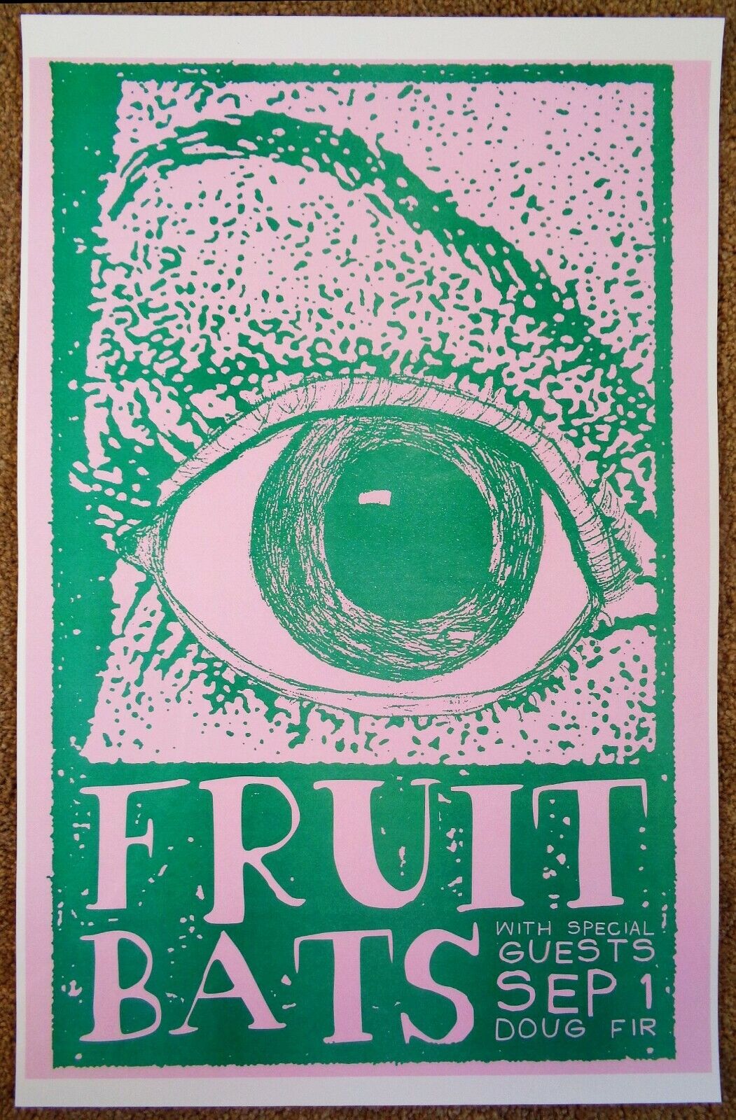 FRUIT BATS 2012 Gig POSTER Portland Oregon Concert Eric D. Johnson