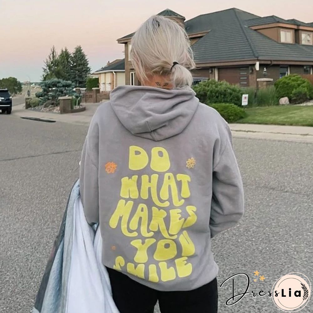 Do What Makes You Smile Oversized Hoodie
