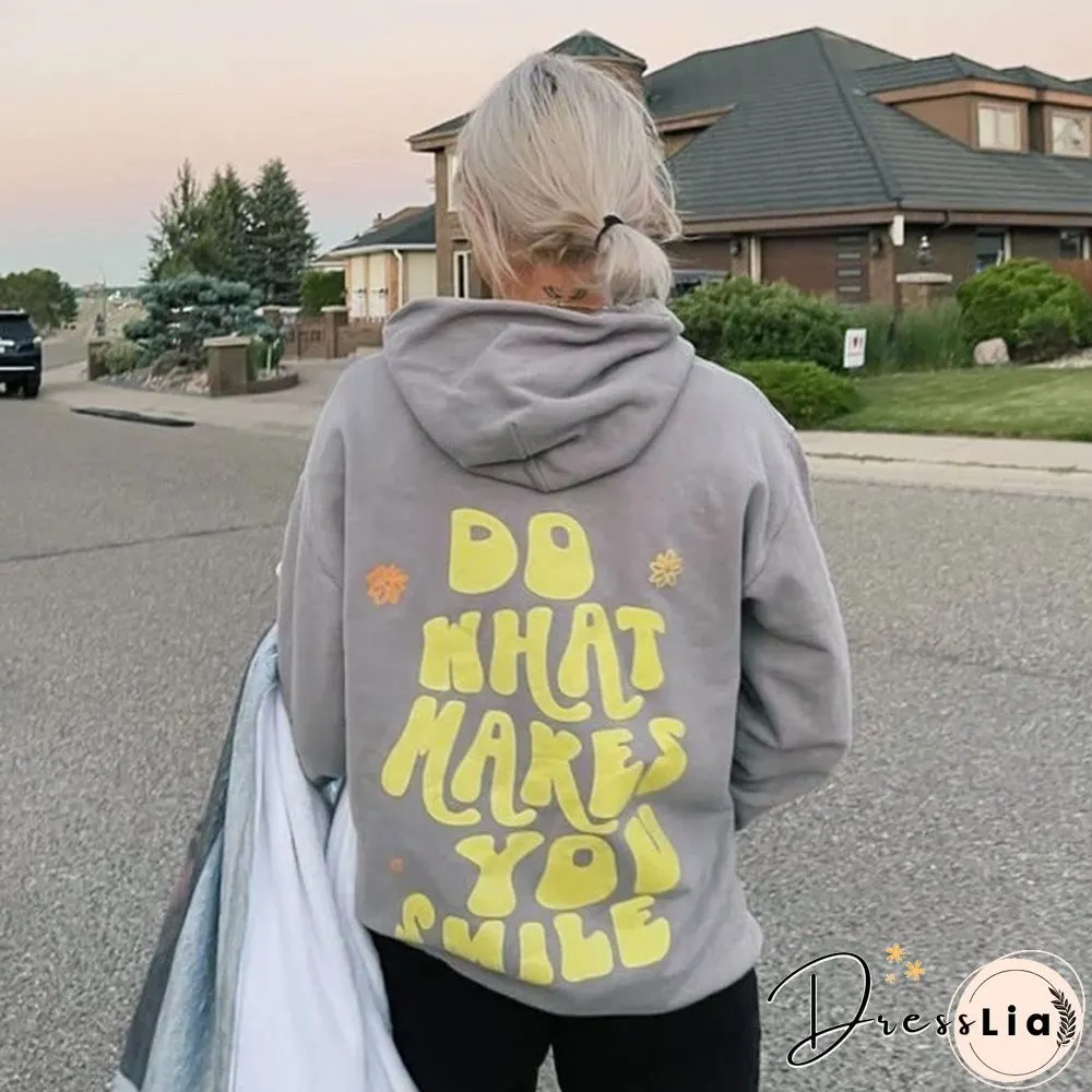 Do What Makes You Smile Oversized Hoodie