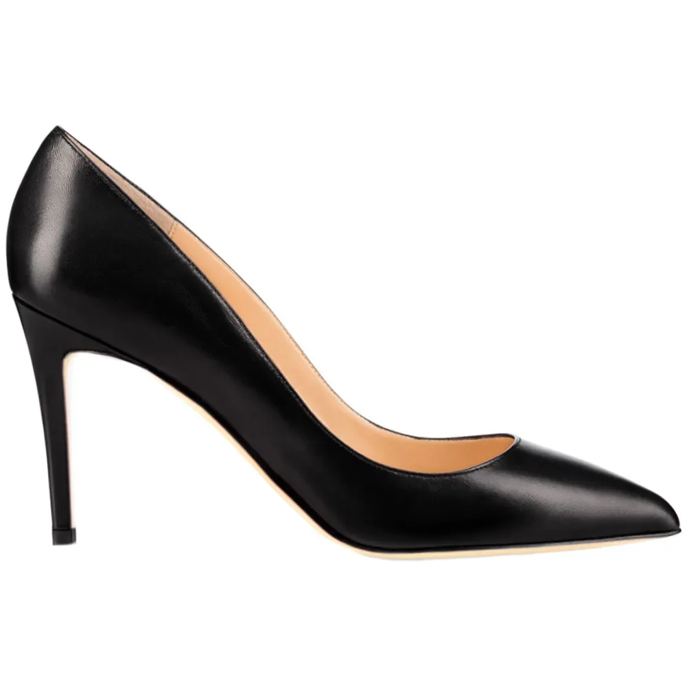 90mm Middle Heels Pointy Toe Pumps-vocosishoes