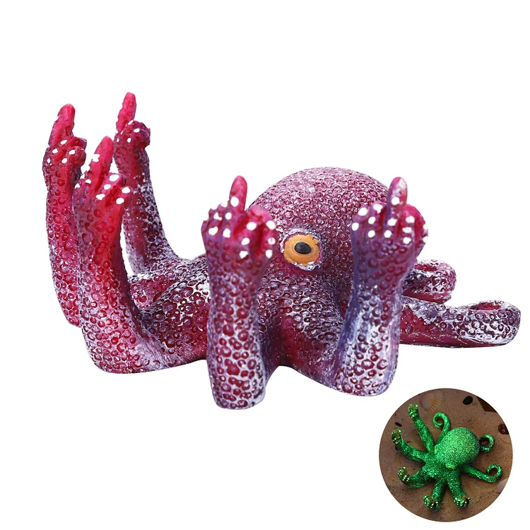 【Ornament】Home Decor Resin Ornaments-Simulated Luminous Octopus Octopus Glow gbfke