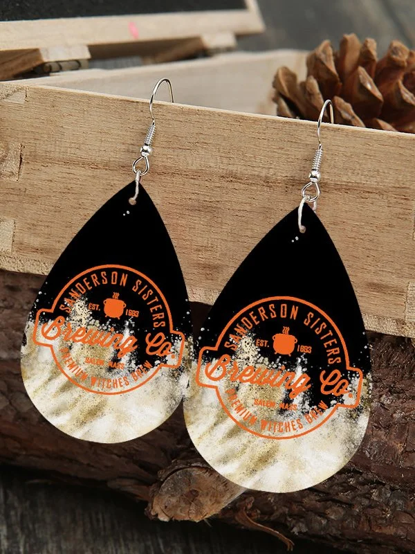 Halloween Accessories Leather Earrings