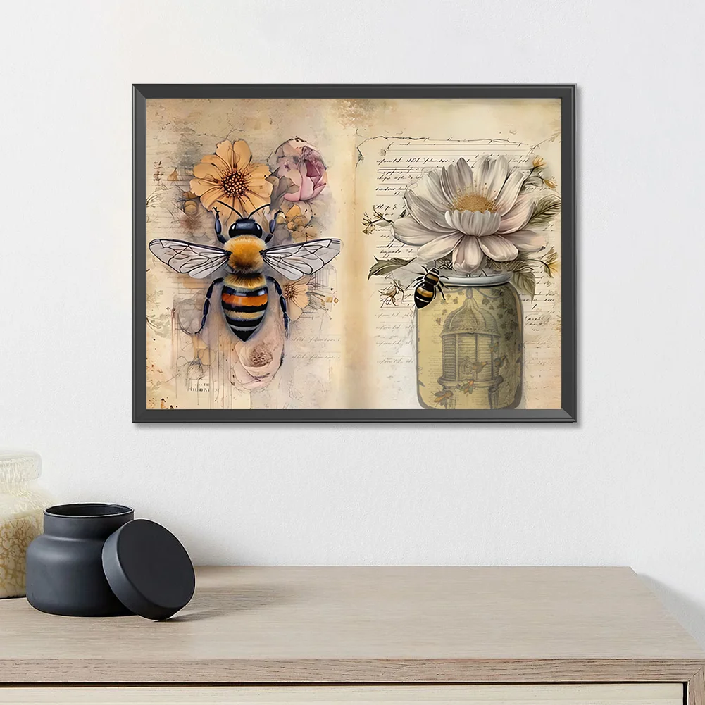 Diamond Painting - Full Round Drill - Bee(Canvas|40*30cm)