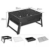 Stainless Steel Portable Folding BBQ Grill Small Smoker Charcoal Grill for Party