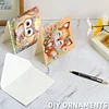 6PCS Diamond Painting Animal Greeting Cards Postcards with Envelopes
