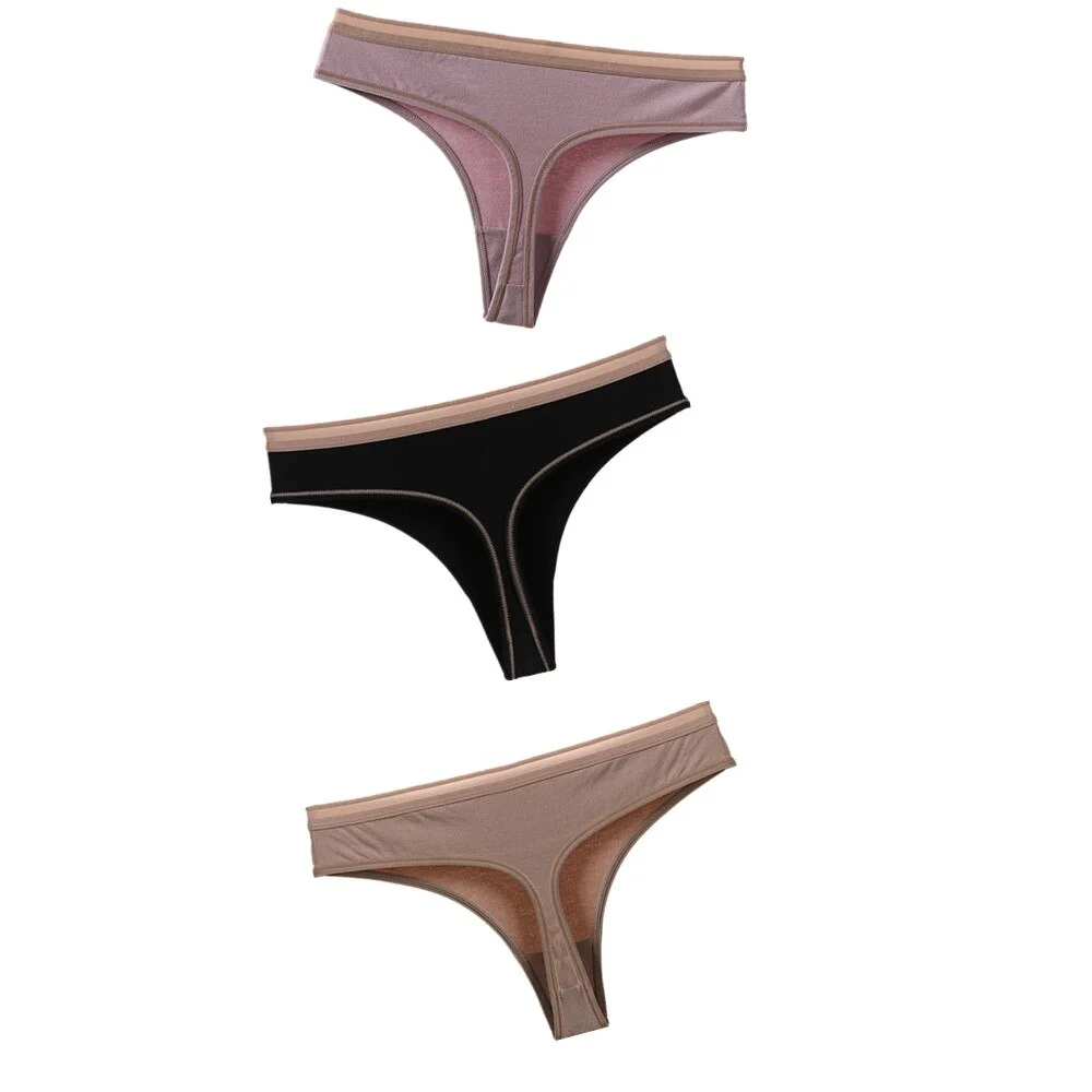 Sexy Cotton Women Thongs Panties Fashion Soft Solid Bow Seamless G-String For Women Underwear Female Lingerie Briefs Underpants