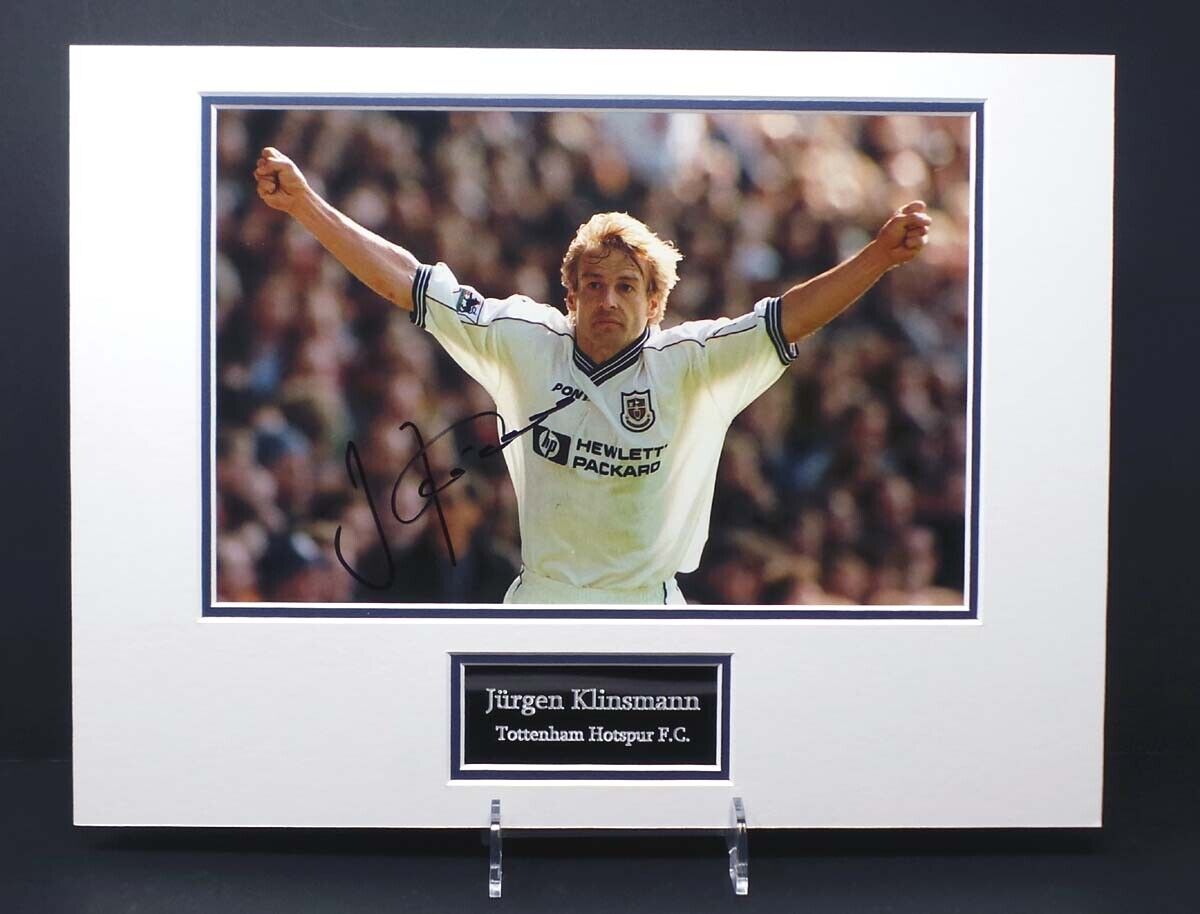 Jurgen KLINSMANN Signed Mounted Spurs Football Photo Poster painting Display AFTAL RD COA