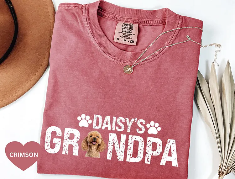 Comfort Colors&reg;Custom Dog Grandmom Shirt,Custom Pet Shirt,Grandpa Day Gift,Custom Dog Dad Shirt with Pet Names,Dog Owner Tee,Dog Lover Shirt