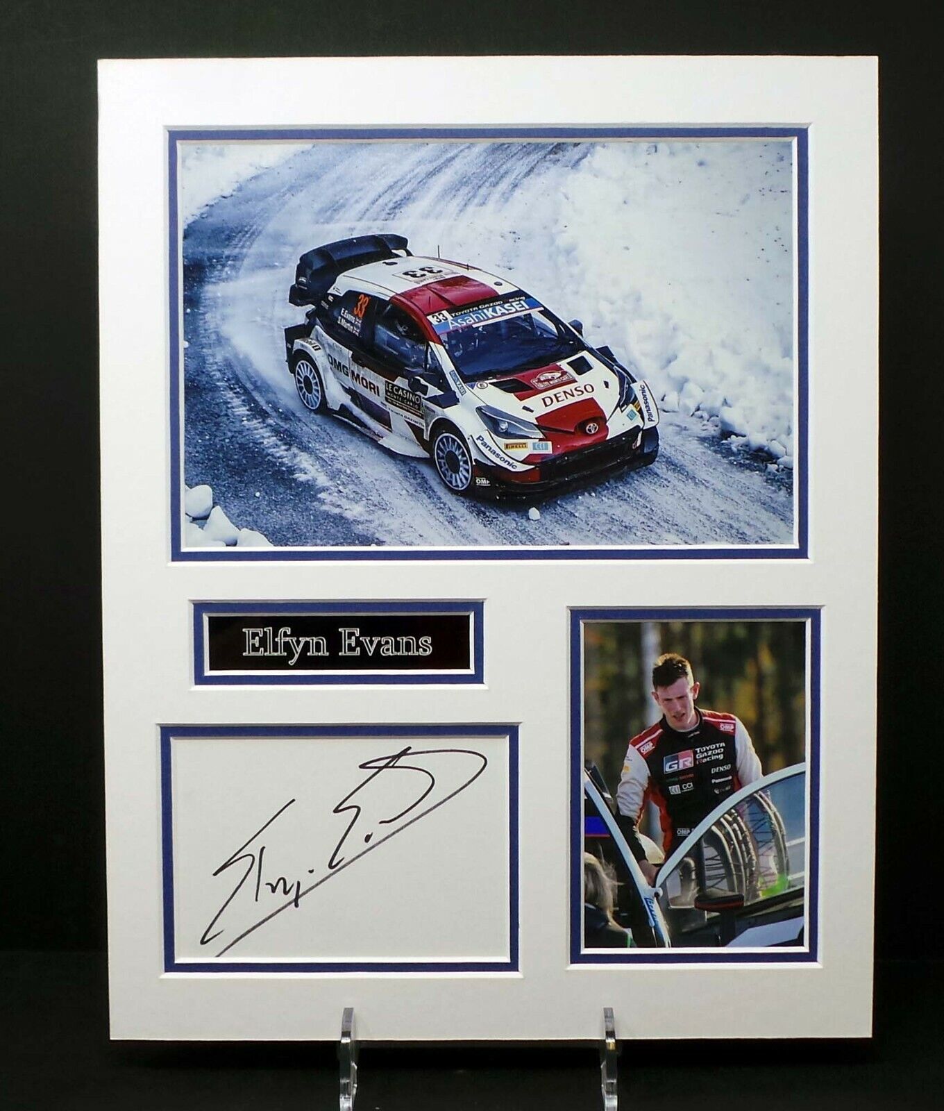 Elfyn EVANS Signed Mounted Photo Poster painting Display 2 AFTAL RD COA Welsh World Rally Driver