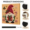 (20x20cm)Gift Gnome DIY Pearl Painting Art With Inner Wooden Framed Kit