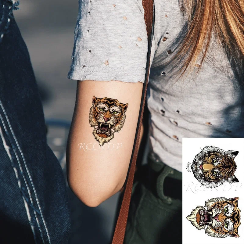 Waterproof Temporary Tattoo Sticker Flame Pattern Line Drawing Fire Element Fake Tatto Flash Tatoo Small Art for Kids Men Women