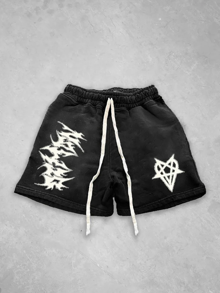Black Metal Summoning Symbol Pure Cotton Shorts
