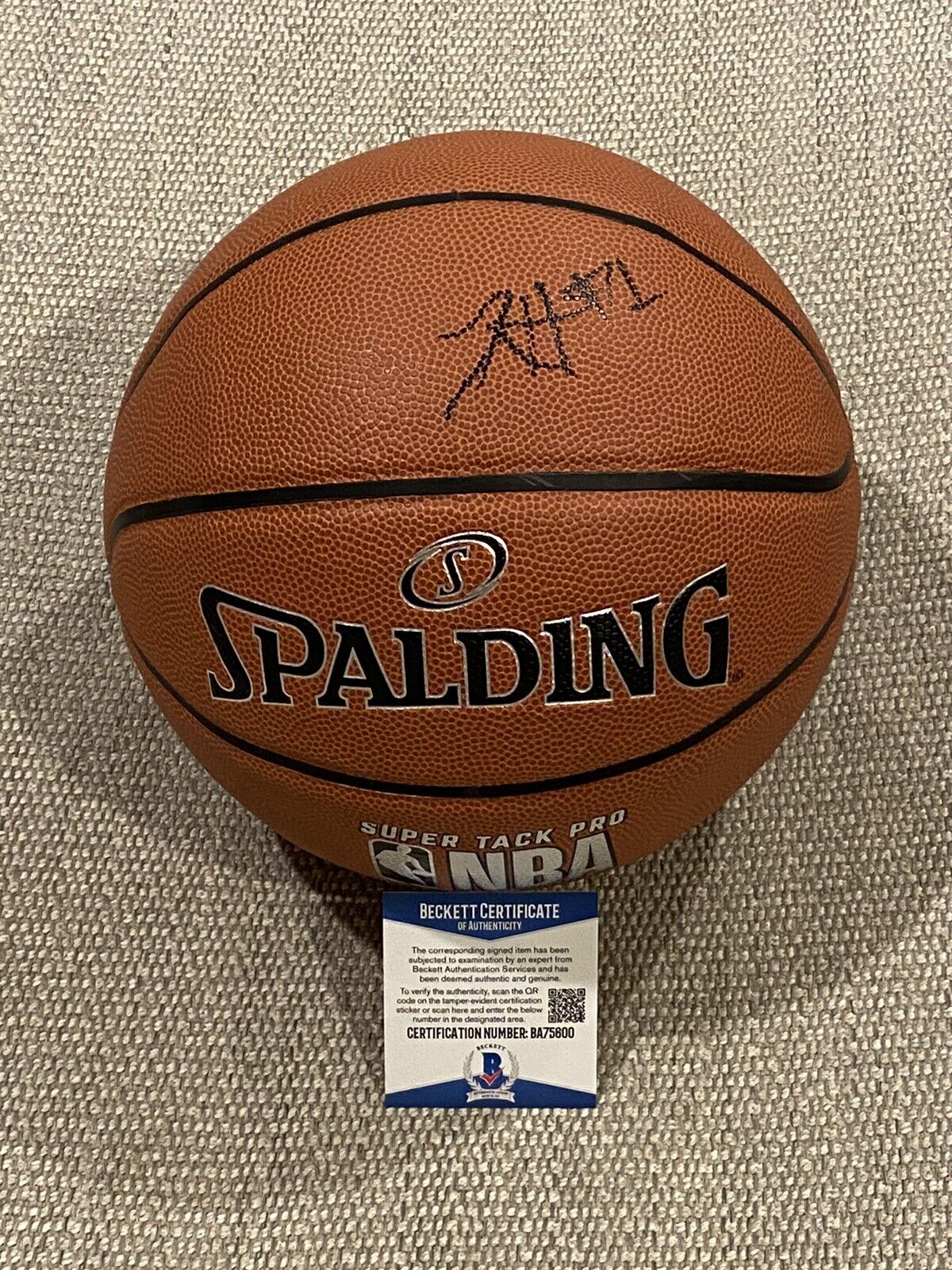 BECKETT COA! JADEN HARDY Signed Autographed Basketball G LEAGUE IGNITE 2022 NBA