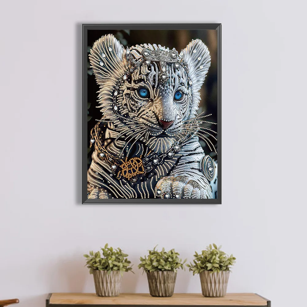 Diamond Painting - Partial Special Shaped Drill - Tiger(30*40cm)