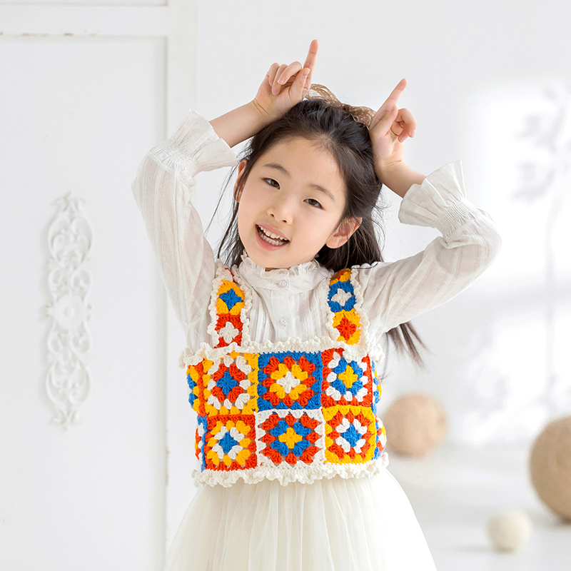 Hand-Crochet Vest Kit - Mom & Baby Cotton Craft Set