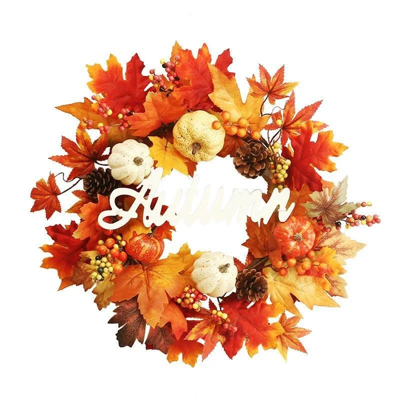 Maple Leaf Garland Autumn Pumpkin Hanging Halloween Garland Home Decor