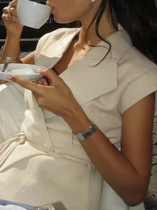 Sdrawing Sdrawing Suit 2025 Autumn And Winter 2025 New French Temperament Elegant Sleeveless Waist Thin Design Suit Suit Suit Suit