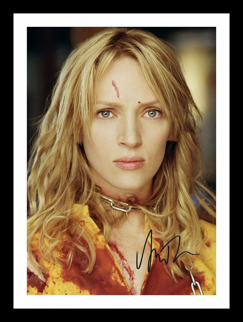 Uma Thurman Autograph Signed & Framed Photo Poster painting