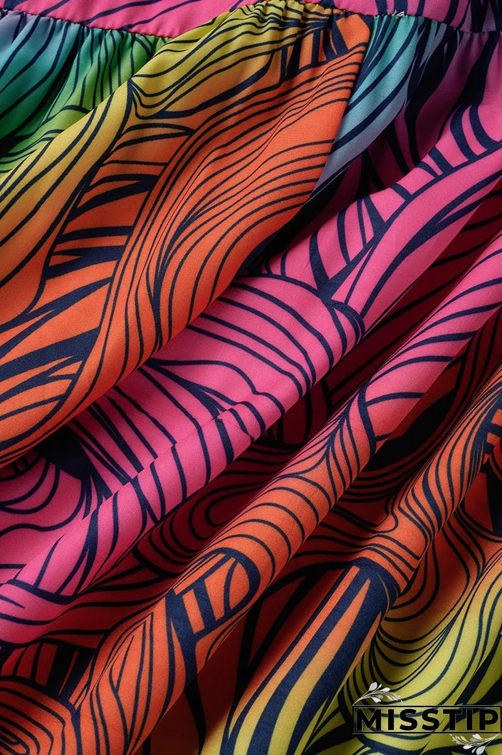 Cyan Casual Print Patchwork Buckle Fold Turndown Collar Long Dress Plus Size Dresses