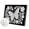 uk.everydayedeals DIY Pearl Painting With Frame - Handmade Self-Adhesive Pearls - Butterfly(20*30cm)