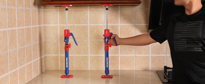 Product Introduction of #BacktoSchool WORKPRO Cabinet Jack Support Pole. Steel Telescopic Quick Support Rod Adjustable 3rd Hand Support System with 154 lbs Capacity for Cabinet Jack. Drywall Jack& Cargo Bars. 2-Pack 7