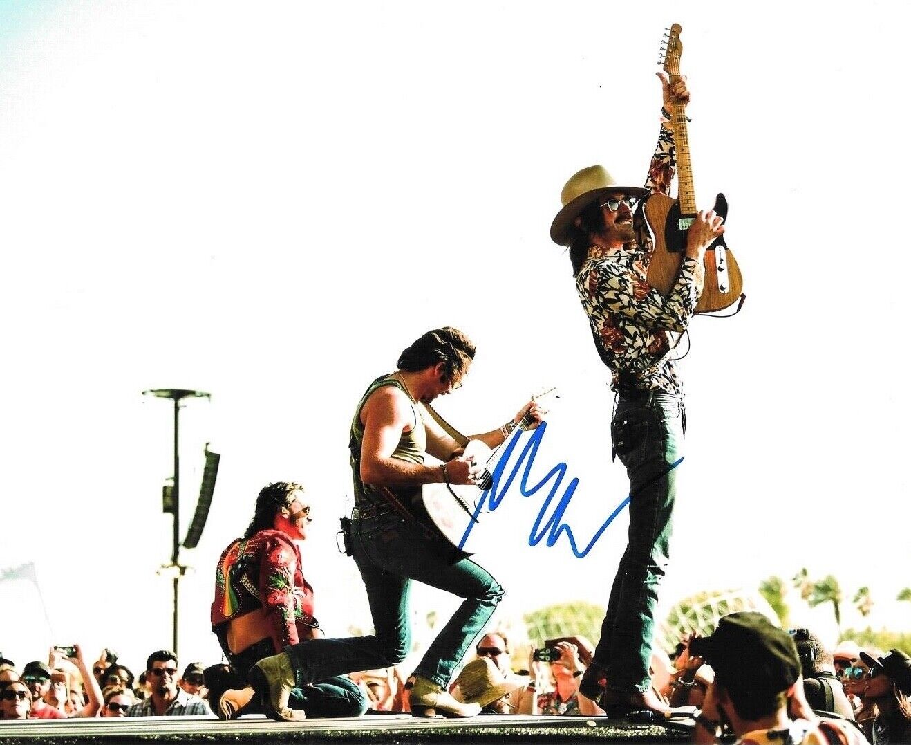 * MARK WYSTRACH * signed 8x10 Photo Poster painting * MIDLAND BAND * COA * 7