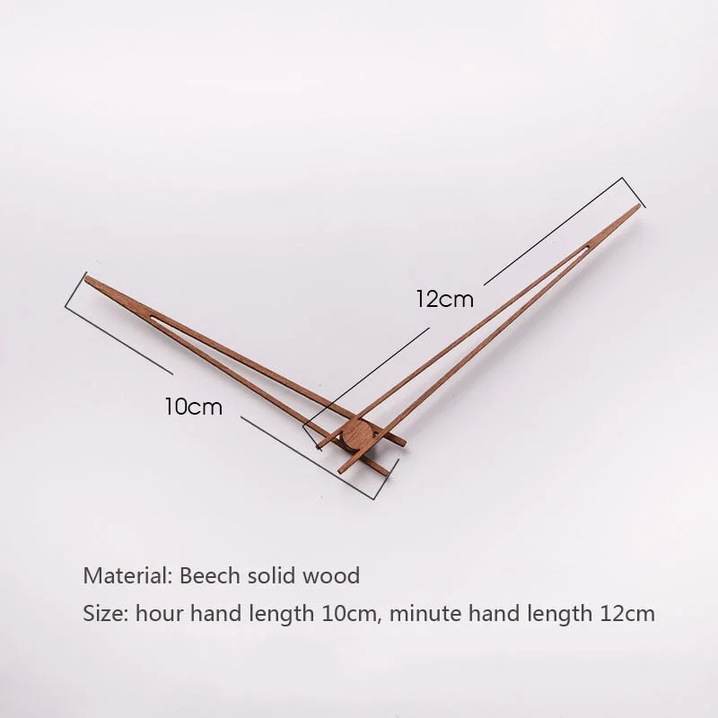 Solid Wood DIY Wall Clock Hands Repair Parts Tools Home Decor Walnut Wood Quartz Clock Pointers Suitable for 12 14 inch Clocks