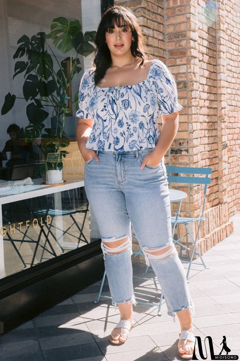 MidiSono - Lovervet Full Size Courtney Super High Rise Kick Flare Jeans