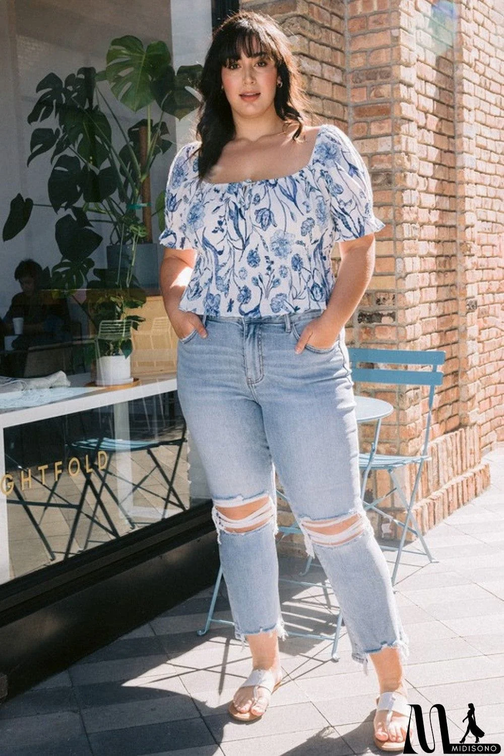 MidiSono - Lovervet Full Size Courtney Super High Rise Kick Flare Jeans