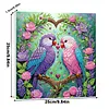 Kit de peinture diamant pour forme sp&eacute;ciale &agrave; forme d&rsquo;oiseau DIY avec cadre 25x25cm points diamant&eacute;s, peintures artistiques pour adultes, d&eacute;coration i