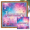 January-18CT Stamped Cross Stitch 25*25cm/9.84*9.84in tapestrymarket