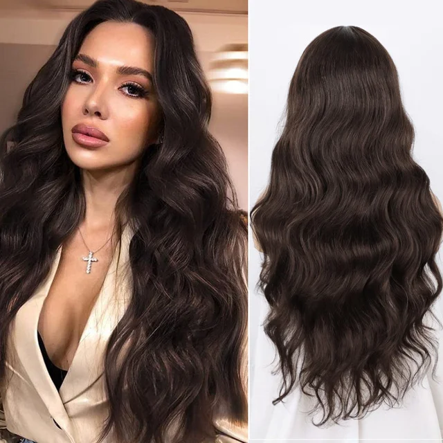 Jewtribute Hair®|Long Body Wave Synthetic Wigs for Women Middle Part 