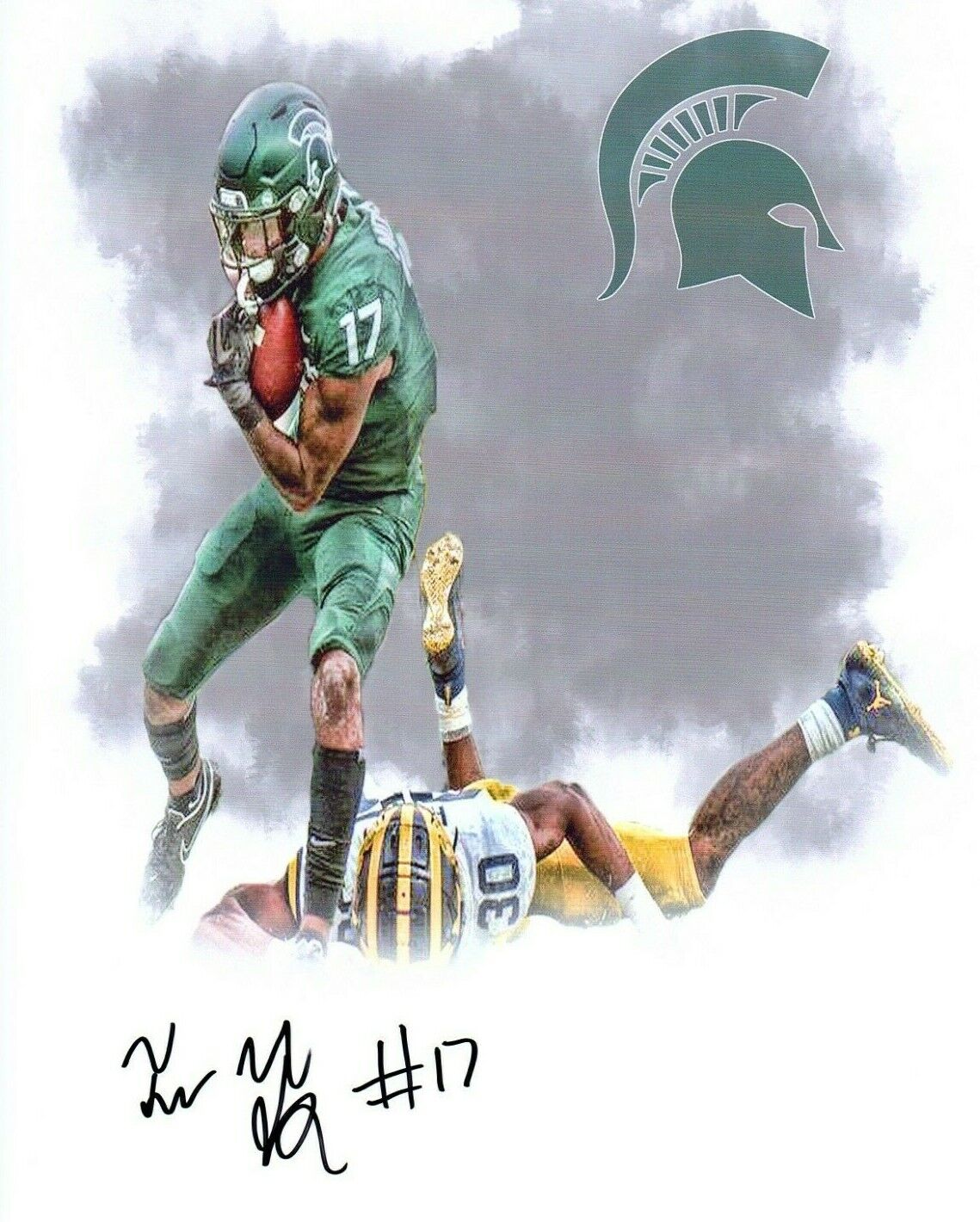 Tre Mosley Michigan State Spartans football signed autograph 8x10 Photo Poster painting U-M WIN