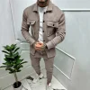 Men's Slim Fit Fashion Jacket Set