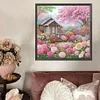 >SALE<5D DIY Partial Special Shaped Drill Diamond Painting Village Landscape 40x40cm