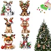 6Pcs Acryl Weihnachten Welpe - 5d DIY Handwerk Anh&auml;nger