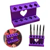 Support de rangement &agrave; d&eacute;coupes en forme de c&oelig;ur 10 fentes, stylo &agrave; peinture multicolore et pince &agrave; pince pour l&rsquo;organisation du bureau de loisirs cr&eacute;
