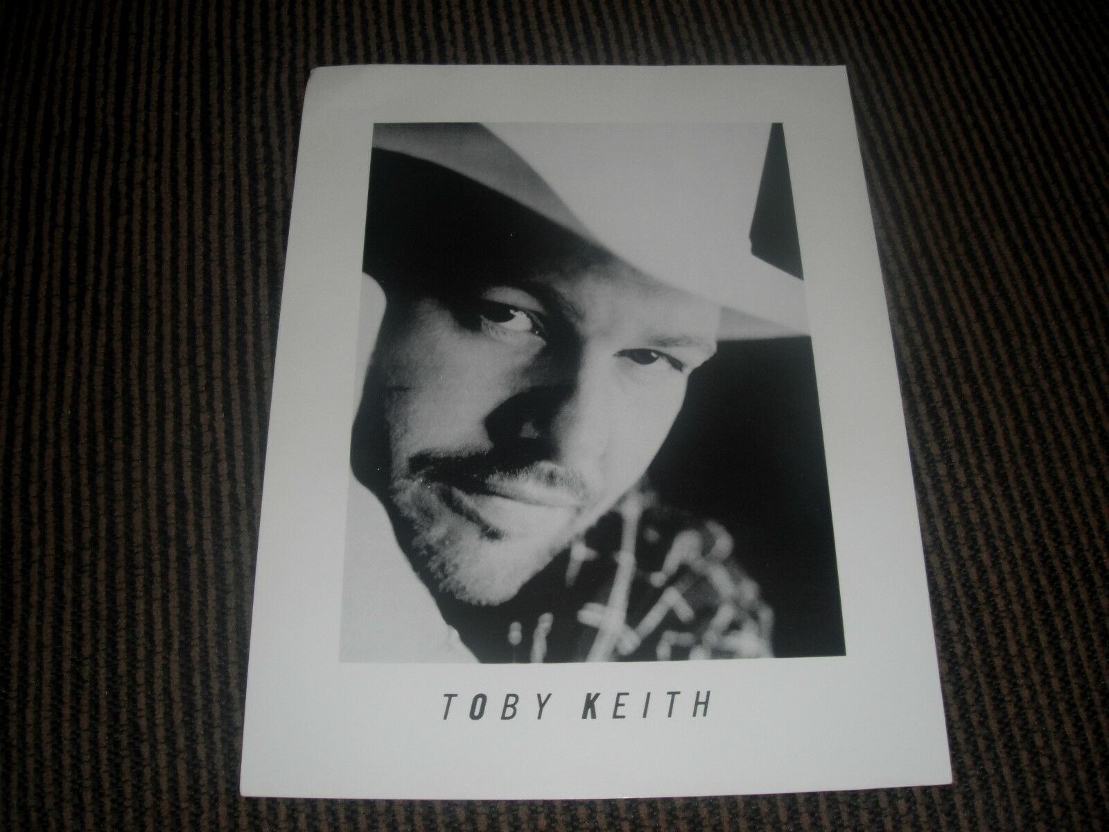 Toby Keith Country Music Headshot 8.5x11 B&W Publicity Photo Poster painting