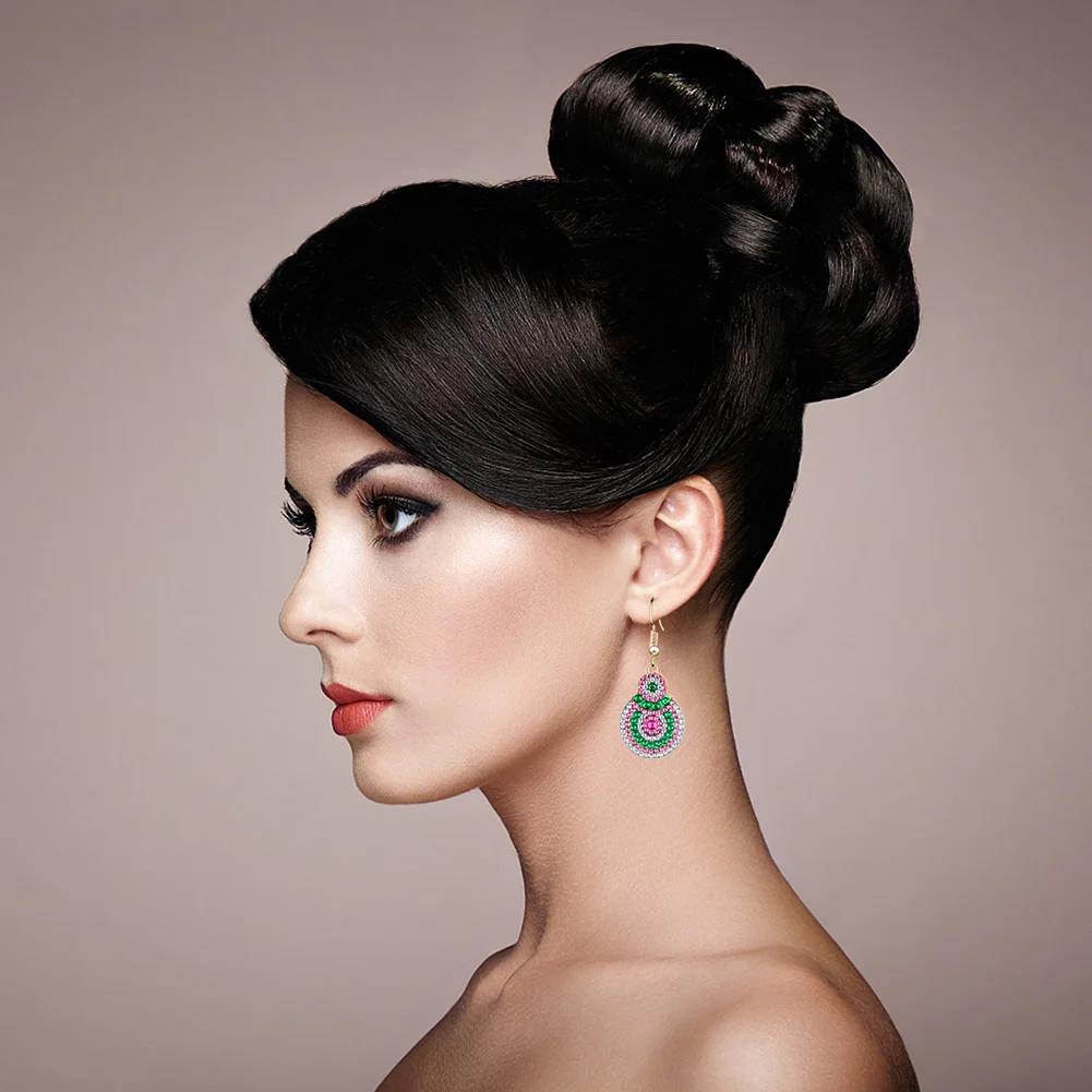 4PCS 5D DIY Diamond Painting Earrings Kit Irregular(Double-Sided)