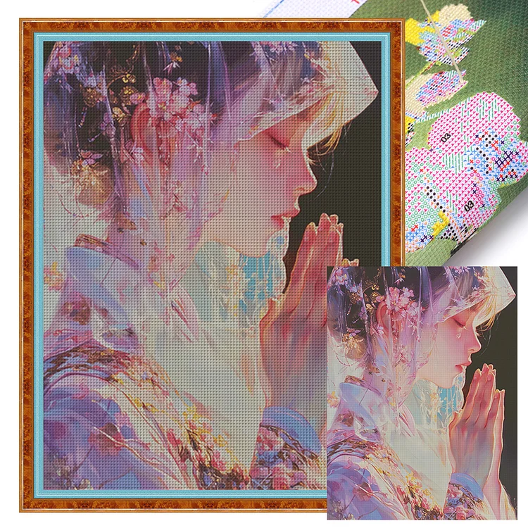 【Fairy Brand】Prayer (101*130cm) 14CT Stamped Cross Stitch(162 colors) gbfke