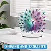(US Only)Acrylic 2D Flat Peacock DIY Diamond Painting Desktop Ornaments Kit for Decor