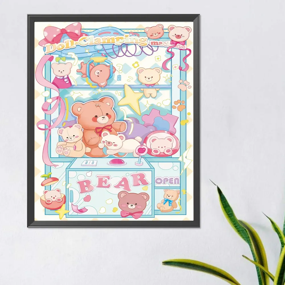Full Round Diamond Painting 40*50cm - Cute Cartoon Bear Locker